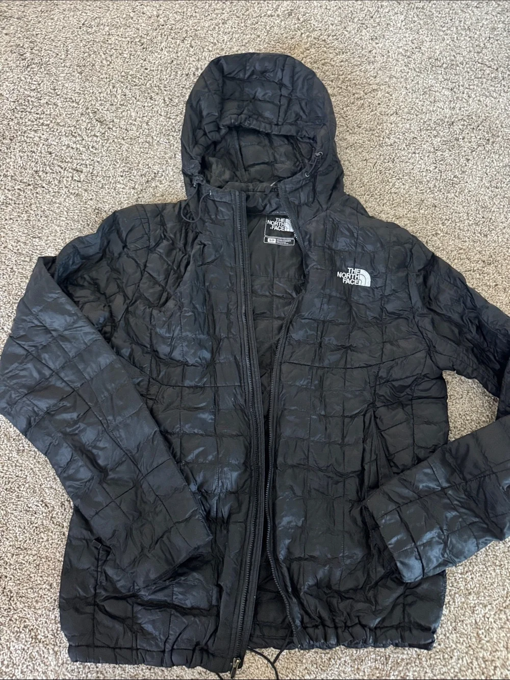 The North Face Women's Black Quilted Packable Hooded Puffer Jacket